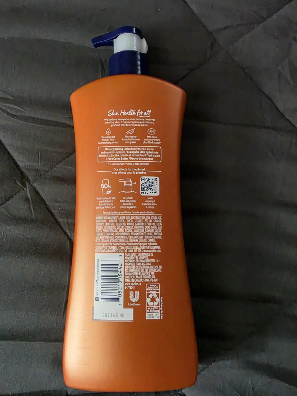 Vaseline Cocoa Radiant Intensive Care Moisturizer - Cocoa (Orange)